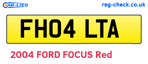 FH04LTA are the vehicle registration plates.