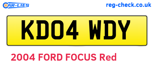 KD04WDY are the vehicle registration plates.