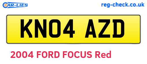 KN04AZD are the vehicle registration plates.