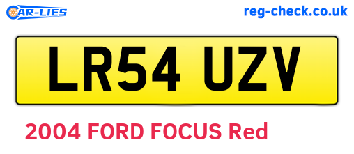 LR54UZV are the vehicle registration plates.