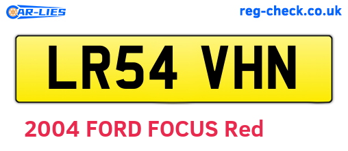 LR54VHN are the vehicle registration plates.