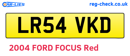 LR54VKD are the vehicle registration plates.
