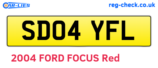 SD04YFL are the vehicle registration plates.