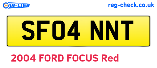 SF04NNT are the vehicle registration plates.