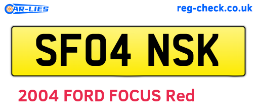 SF04NSK are the vehicle registration plates.
