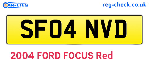 SF04NVD are the vehicle registration plates.