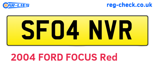 SF04NVR are the vehicle registration plates.