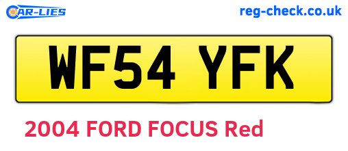 WF54YFK are the vehicle registration plates.