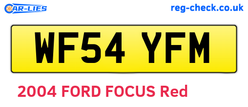 WF54YFM are the vehicle registration plates.