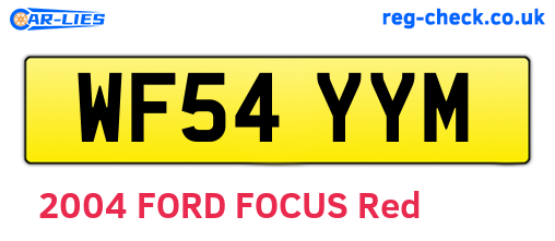 WF54YYM are the vehicle registration plates.