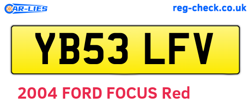 YB53LFV are the vehicle registration plates.