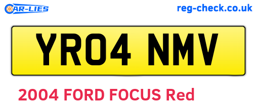 YR04NMV are the vehicle registration plates.