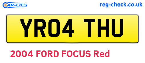 YR04THU are the vehicle registration plates.