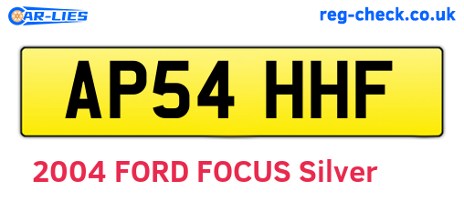 AP54HHF are the vehicle registration plates.