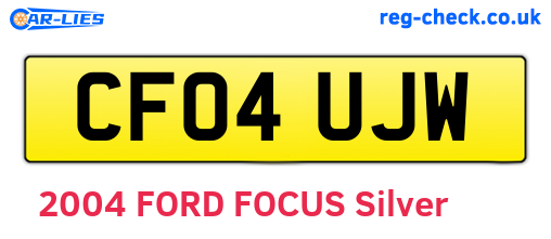 CF04UJW are the vehicle registration plates.