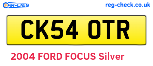 CK54OTR are the vehicle registration plates.