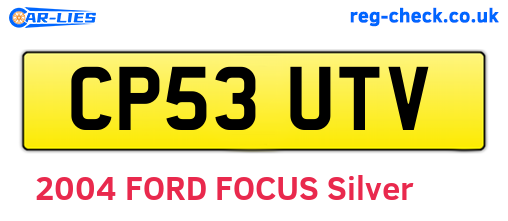 CP53UTV are the vehicle registration plates.