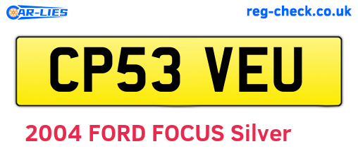 CP53VEU are the vehicle registration plates.