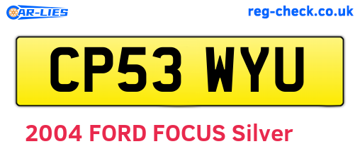CP53WYU are the vehicle registration plates.