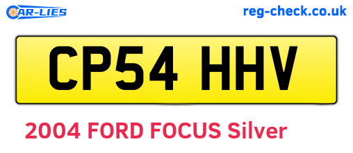 CP54HHV are the vehicle registration plates.