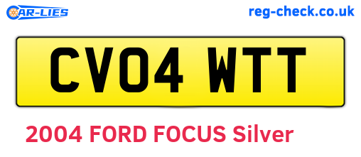 CV04WTT are the vehicle registration plates.