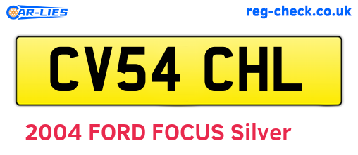 CV54CHL are the vehicle registration plates.
