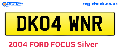 DK04WNR are the vehicle registration plates.