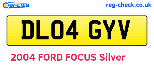 DL04GYV are the vehicle registration plates.