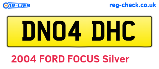 DN04DHC are the vehicle registration plates.