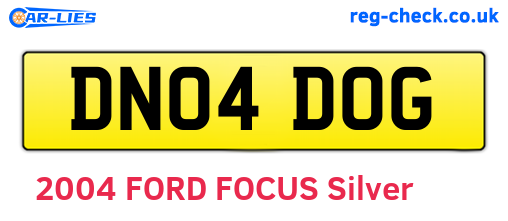 DN04DOG are the vehicle registration plates.
