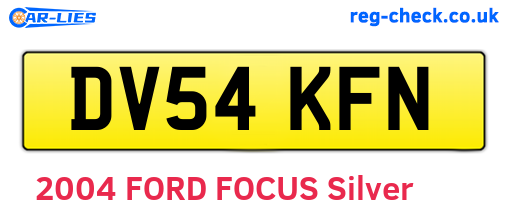DV54KFN are the vehicle registration plates.