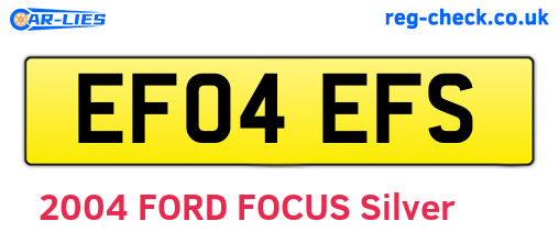 EF04EFS are the vehicle registration plates.