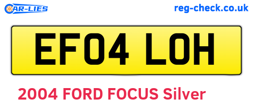 EF04LOH are the vehicle registration plates.