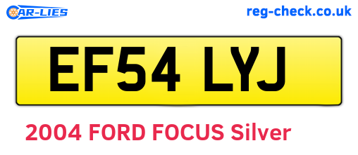 EF54LYJ are the vehicle registration plates.