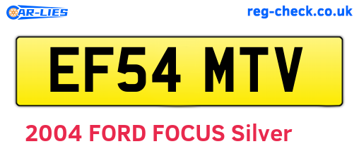 EF54MTV are the vehicle registration plates.