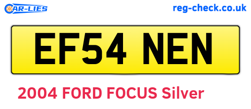 EF54NEN are the vehicle registration plates.
