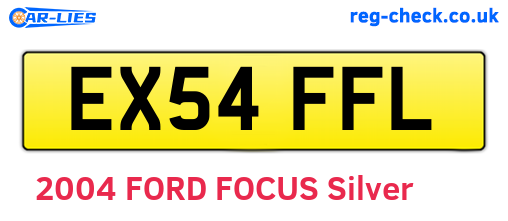 EX54FFL are the vehicle registration plates.