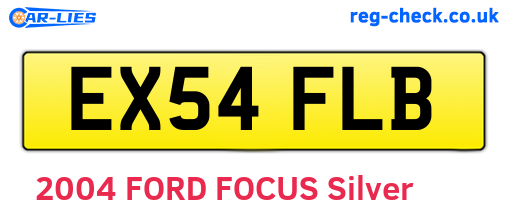 EX54FLB are the vehicle registration plates.