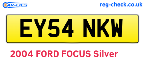 EY54NKW are the vehicle registration plates.