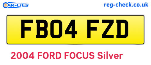 FB04FZD are the vehicle registration plates.