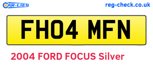 FH04MFN are the vehicle registration plates.