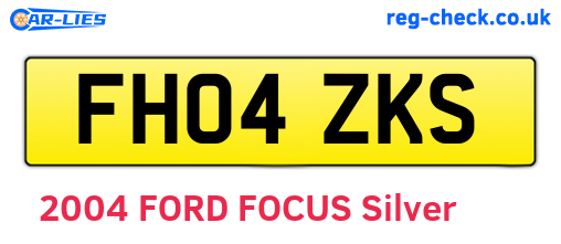 FH04ZKS are the vehicle registration plates.