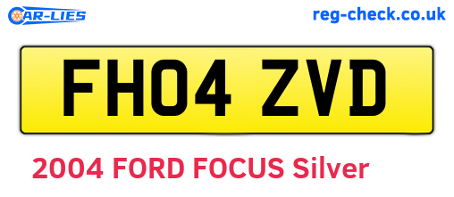 FH04ZVD are the vehicle registration plates.