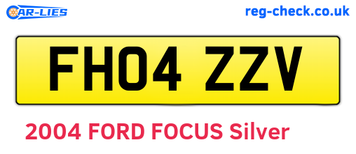 FH04ZZV are the vehicle registration plates.