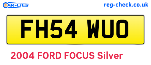 FH54WUO are the vehicle registration plates.