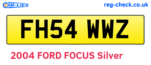 FH54WWZ are the vehicle registration plates.