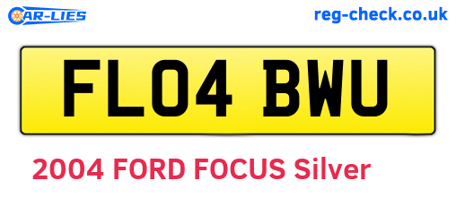 FL04BWU are the vehicle registration plates.
