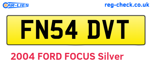 FN54DVT are the vehicle registration plates.