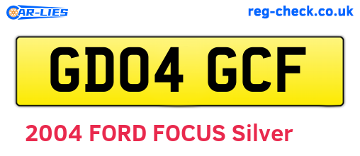 GD04GCF are the vehicle registration plates.