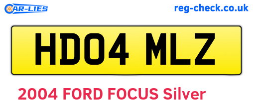 HD04MLZ are the vehicle registration plates.